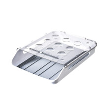 Refrigerator Holder Automatic Rolling Storage Container with Transparent Lid, Gray Drawer Tray Box for Home Use