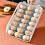 Refrigerator Holder Automatic Rolling Storage Container with Transparent Lid, Gray Drawer Tray Box for Home Use 4