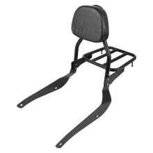 Detachable Motorcycle Sissy Bar Backrest with Rear Luggage Rack for Suzuki Boulevard C50 M50 VL800 VL400 20012011 Black Durable Steel