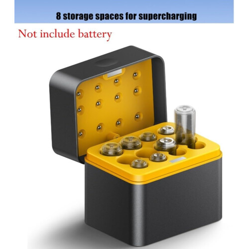Battery Charging Case for AA AAA 1 5V Lithium Batteries 8 Storage Compartments Overcurrent Protection Compatible With AA AAA 1