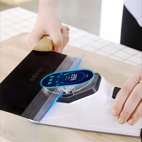 Electric Knife Sharpener USB Rechargeable 3Stage Ceramic Blade Restore with Protective Cover 2