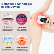 Cellulite Massager with 4 Heads, Upgraded Body Beauty Machine with Larger Contact Surface and LED Therapy, Cordless Design for Arms Legs Belly Back,