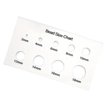 Transparent Acrylic Bead Sizing Gauge with 9 Precise Measurement