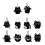 Cute Ghostly Wing Cat Keychain Bag-MR213 Little Black C 2