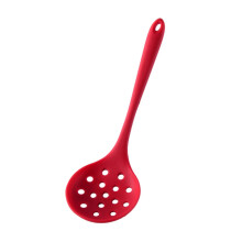 Kitchen Strainer Spoon Silicone Skimmer Scoop for Pasta with Heat Resistant Scratch Edges