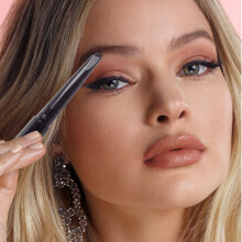 Vandfast øjenbrynsblyant med pensel, professionel makeup mikrobrynsblyant, præcis, fin spids, former, definerer, (mellembrun)