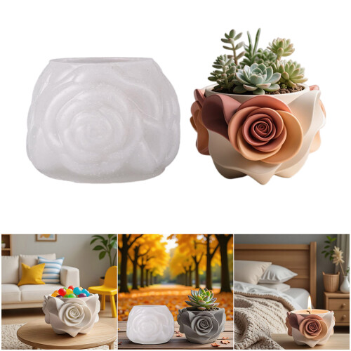 Versatile Silicone Mould In Rose Shape for Art or Garden Projects 1