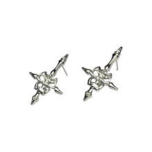 Punk Small Skull with Reverse Crosses Stud Earrings Comfortable