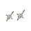 Punk Small Skull with Reverse Crosses Stud Earrings Comfortable 1