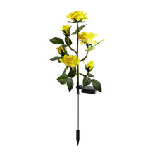Lanterna solare realistica, luci solari da giardino a forma di rosa con 6 rose, lanterna a energia solare per decorazione del giardino e