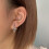 Punk Small Skull with Reverse Crosses Stud Earrings Comfortable 4