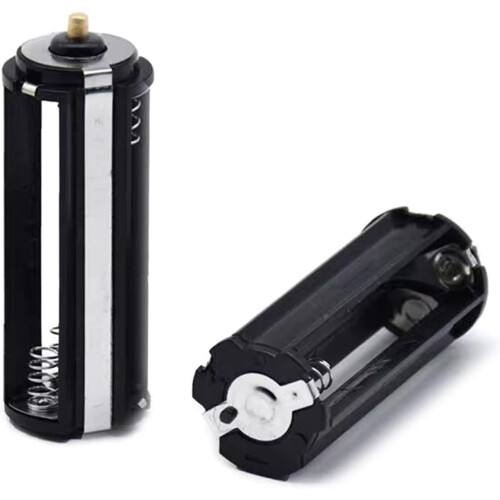 Black Battery Case For 1.5V AAA Batteries Flashlight Torch AAA Holder Compatible 2