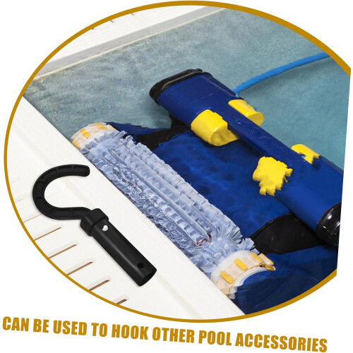 Pool Robot Holder with Durable Hook for Telescopic Poles, Secure Fence Mount Pool Accessory Storage 1