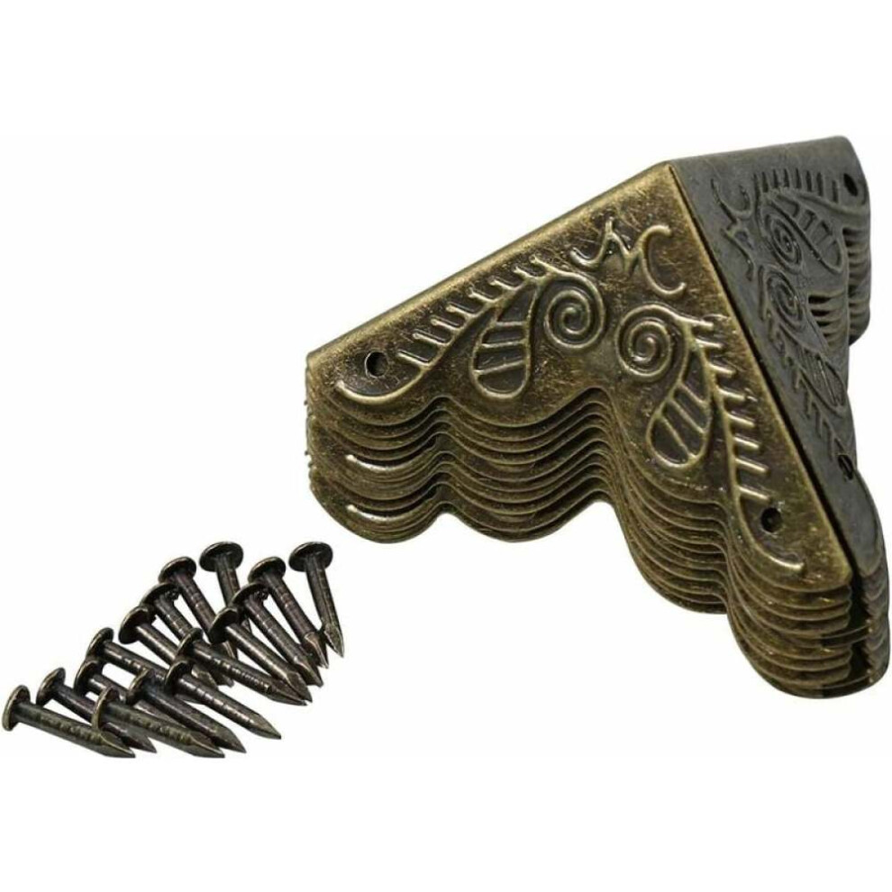 Artisanal Furniture Shields, Exquisite Workmanship Antique Corner Guards for Protective and Decorative Use, Mounting Screws Included for Secure Fit on