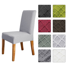 Stretch-Jacquard-Stuhlhusse für Esszimmerstühle, Rundumschutz, abnehmbarer und waschbarer Stuhlbezug, wasserdicht, rutschfest, knitterarm