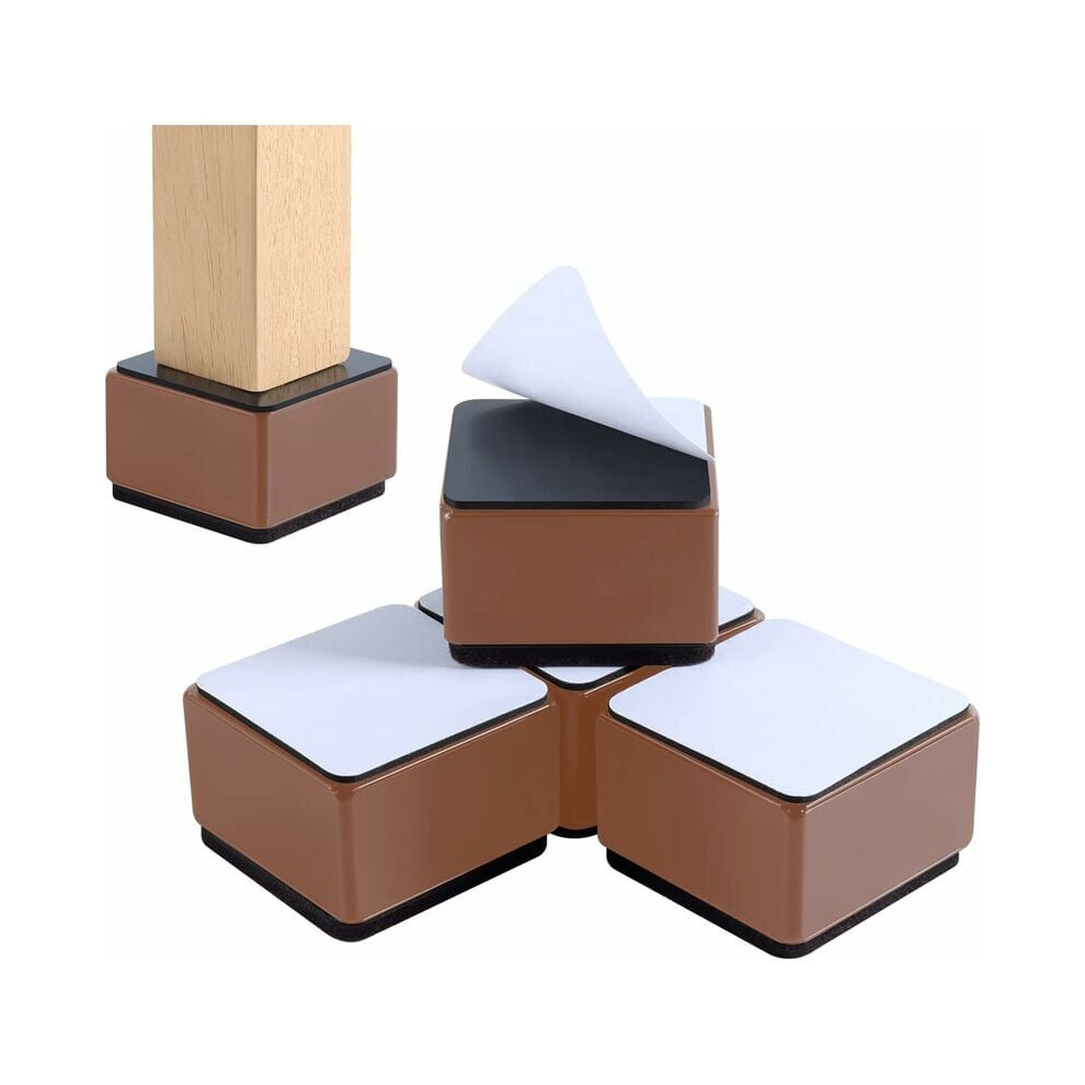 Bed Risers, Furniture Raise Blocks Heavy Duty For Bed Couch Desk Sofa Table Lifts, Adds 2 Inch Height Supports Up To 10000 Pounds, Creates Storage Spa 9466005433945