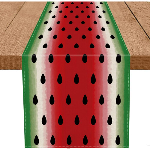 Summer Table Runner Watermelon 13x90 Charming Durable Polyester for Dining Table Parties