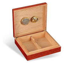 Portable Cigar Humidor with Integrated Humidifier, Large Capacity Sealed Storage Box for Travel and Home