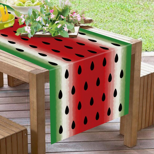 Summer Table Runner Watermelon 13x90 Charming Durable Polyester for Dining Table Parties 1