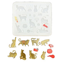 Flexible Cats Designs Mould Sturdy Materials for-Cute cat mould