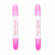 2Pcs Pink Nail Polish Corrector Pen Set with Removable Tip for Precise Cuticle Cleanup 6g