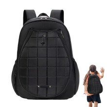 Tennis Backpack Generic Portable Sports Racket Bag Large Capacity Racket Cover For Women Men Kids Black And White