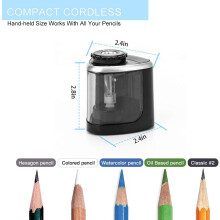 Taille-crayons électrique professionnel, lame en acier inoxydable pour un affûtage précis, fonctionne sur piles pour un affûtage rapide des