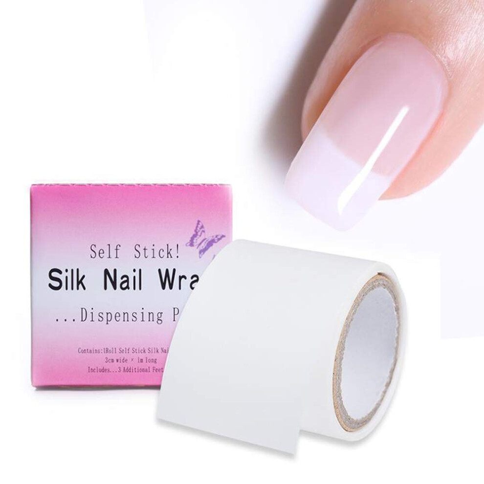 White Nail Silk Wrap Selfadhesive Fiberglass Tape For Uv Gel Acrylic Nail Extension