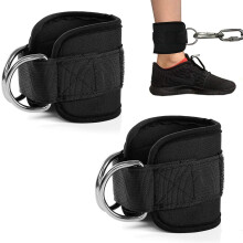 Faixas de tornozelo, o acessório perfeito para exercícios com máquina de cabo na academia, faixas acolchoadas de neoprene para exercícios da