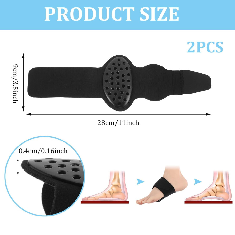Arch Support Braces for Plantar Fasciitis Relief, Adjustable Compression Bands with Removable Gel Arch Inserts for Fallen Arches, High Arch, Flat