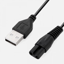 Ersatz-Ladekabel für Elektrorasierer, Universal-Netzkabel für Elektrorasierer mit 8-förmigem Stecker und hochleitfähigem Gummimaterial