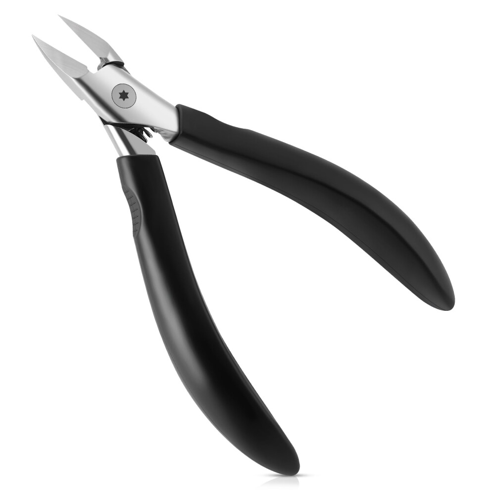 Toenail Clippers for Thick Nails with Extended Precision Blade and Ergonomic AntiSlip Grip