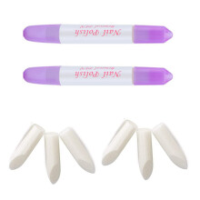 2 Pcs Dual Tip Nail Polish Remover Pen for Precision Edge Cleaning and Easy Manicure Correction