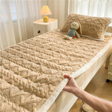 Velvet Fitted Sheet Winter Warm Plush Soft Breathable Mattress Cover for Single Bed 90x200cm