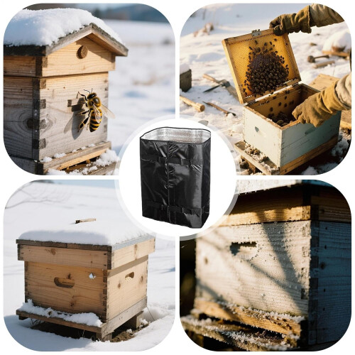 Beehive Wrap Waterproof Windproof Protection Adjustable Winter Hive Cover Reusable Insulation 2