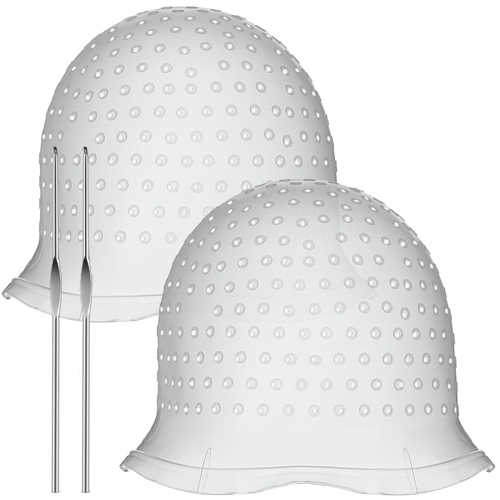 Hair Highlighting Cap and Hair Dye Cap Reusable Silicone with Hook for Salon and Home Use