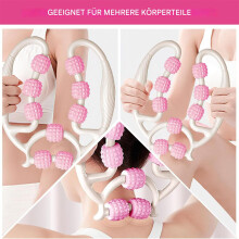 Rodillo muscular para masaje de tejido profundo, diseño ajustable y flexible con masaje de rodillo de 360 grados, rodillos de doble textura para