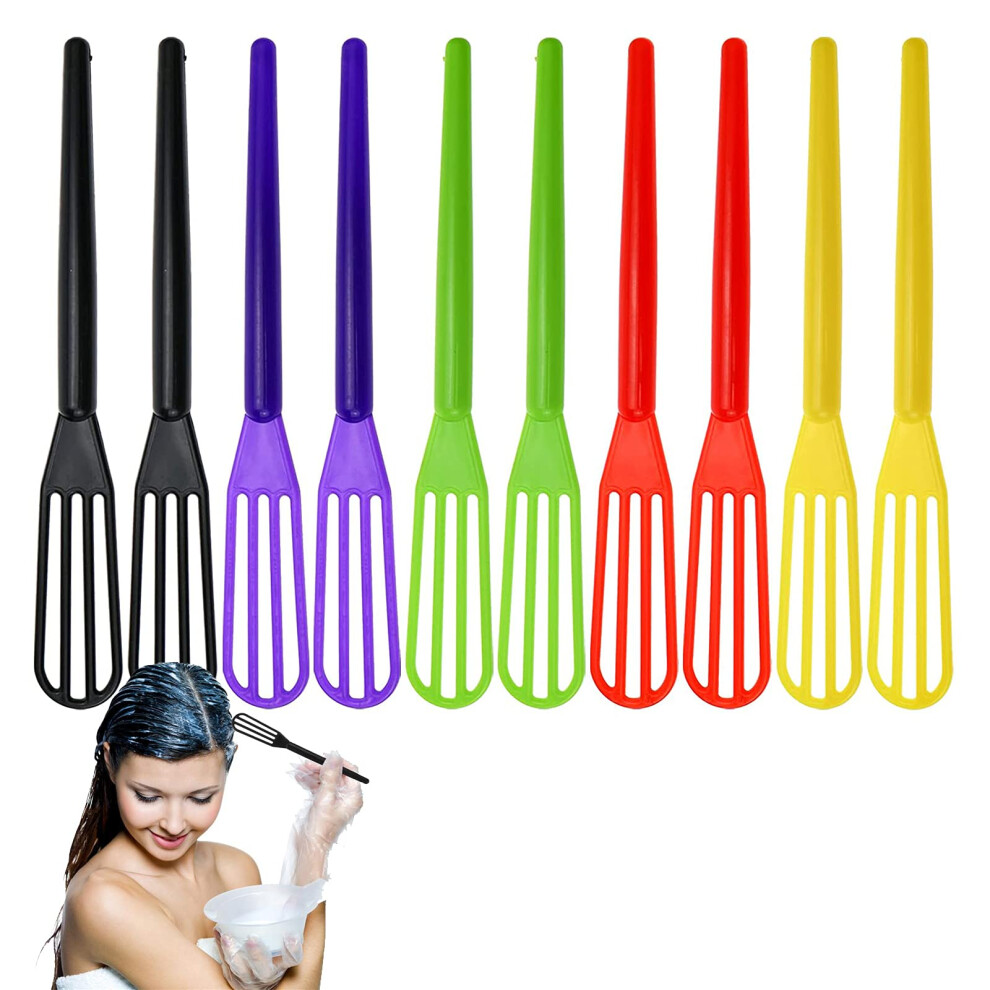 10 PCS Hair Dye Mixing Tool Set, Plastic Hair Color Whisk for Salon and Home, Bleach Tint Mixer