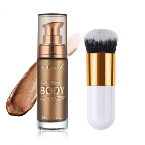 Υγρό Illuminator για Πρόσωπο & Σώμα, Αδιάβροχο Υγρό Highlighter με Απαλή Λάμψη, Ενυδατική 1