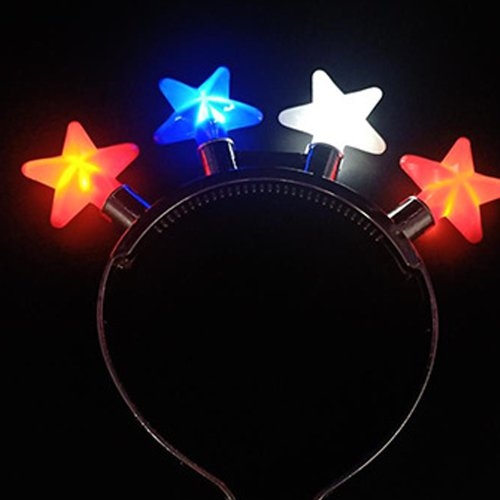 Κομψά κόκκινα λευκά μπλε κολιέ LED, αναδείξτε την πατριωτική σας υπερηφάνεια με 2