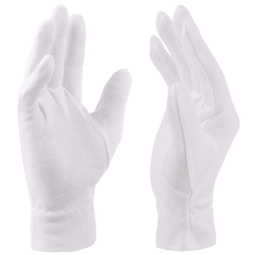 White 3 Pairs Moisturizing Cotton Gloves For Dry Hands Overnight, Gloves For Eczema And Sensitive Skin