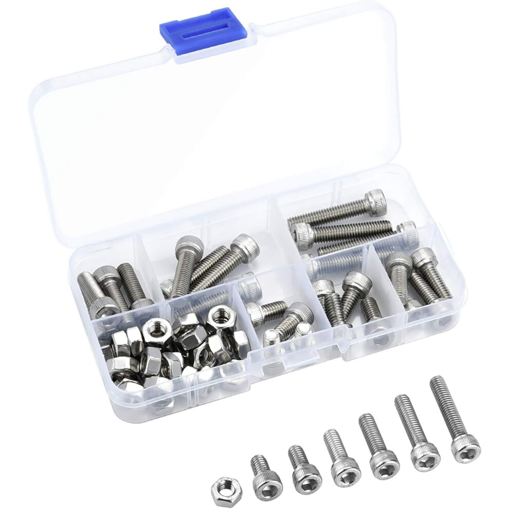 Precision Crafted Metric Screws Assortment, 304 Stainless Steel, Anti Rust, High Strength Fastening, Suitable For Diy Projects, Electronics, Household 9454554067629