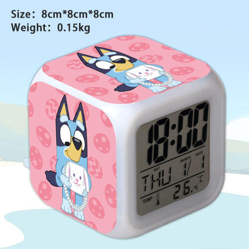 (Style5) The Bruys LED Digital Alarm Clock Color Changing Night Light Cube Clock Kid Gift