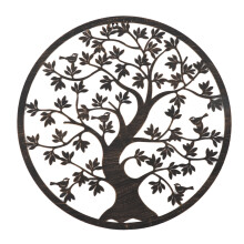 Symbole de vie élégant, décoration murale minimaliste et moderne en acier thermolaqué, arbre de vie en métal durable et résistant à la
