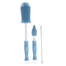 Bottle Cleaning Brush Silicone Baby Bottle Cleaner 360 Rotating Detachable Dishwasher Safe