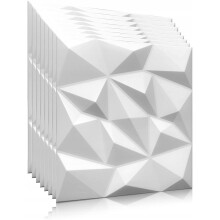 Interior Accent Wall Panels, 2 Square Meters Of White Smooth Foam For Versatile Application In Decorative 3D Design, High-Quality Polystyrene For Pres