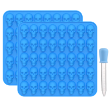 Moules à bonbons en forme de crâne, en silicone souple et antiadhésif résistant aux températures élevées pour un démoulage facile et des