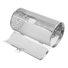 2pcs Stainless Steel BBQ Grill Rotisserie Basket for Outdoor Oven Baking and No Food Loss