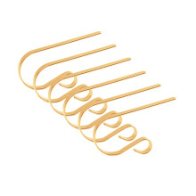 Reusable Christmas Decorations, Mantle Stocking Holders with Swirl Pattern, Metal Hooks for Fireplace Adjustments, Child & Pet Safe (6 Pack)