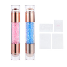 2pcs DualHeaded Silicone Nail Art Stamper Tools for DIY Manicure, Reusable and Easy to Clean